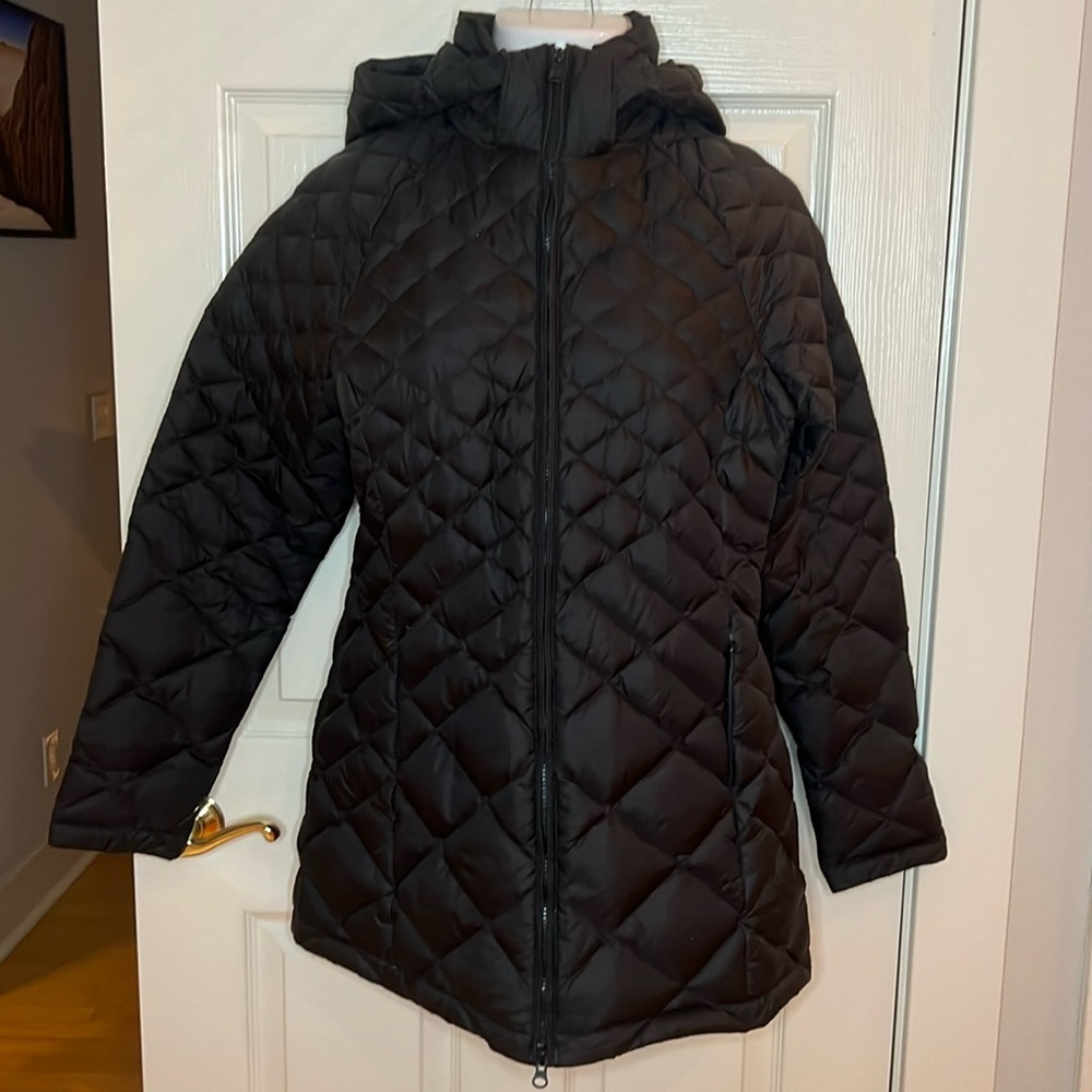 Women The North Face puffer jacket removable hood Large
